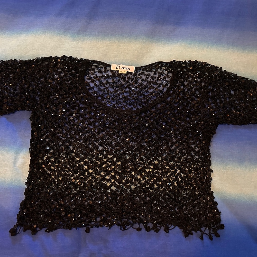 Amazing Vintage Netted Sequined top SO unique